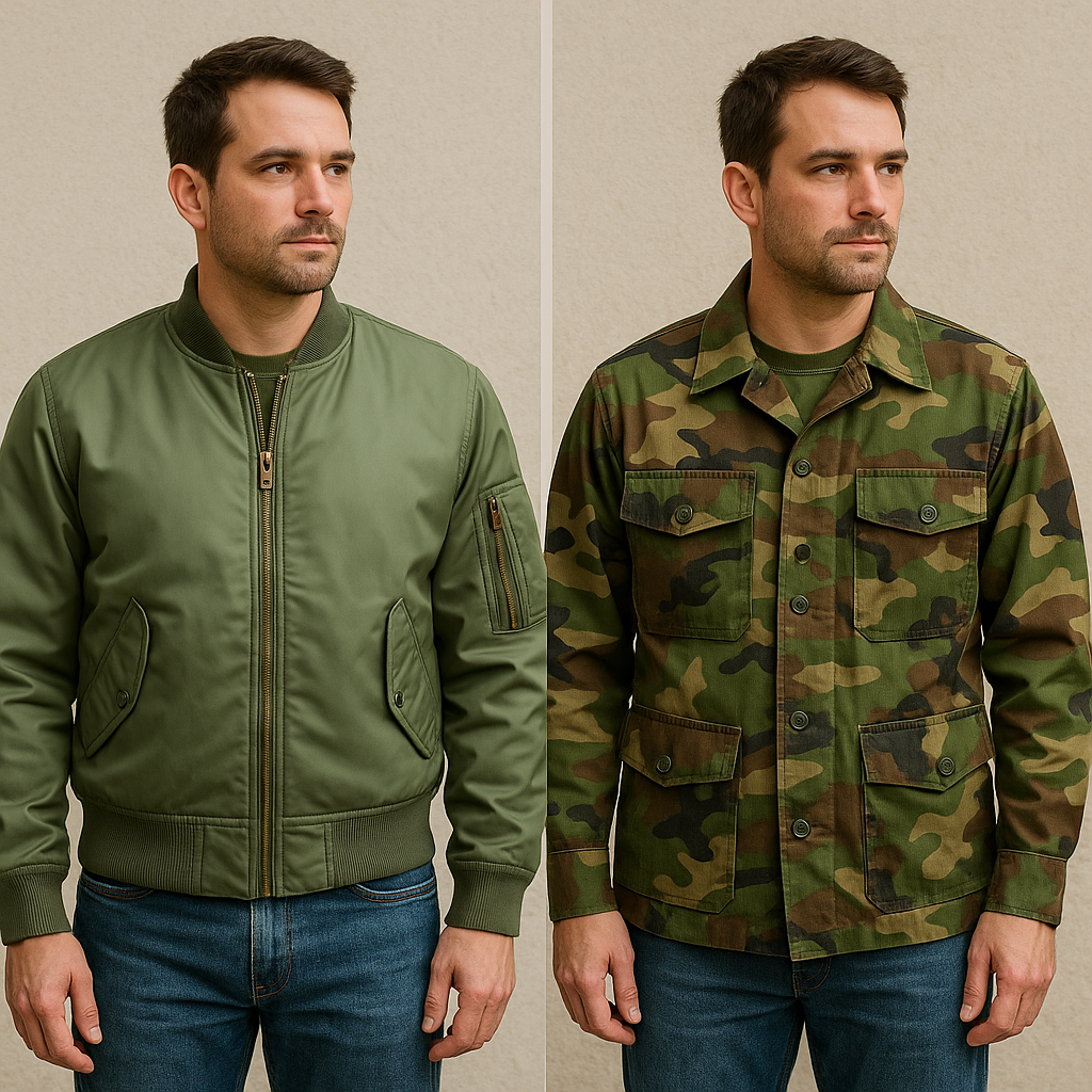 Bombers miltaire vs veste militaire